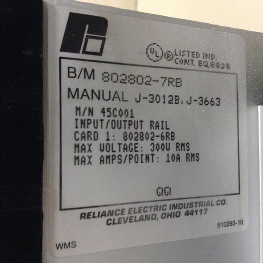 Used RELIANCE ELECTRIC I/O Digital Automate Rail 45C001 #71544