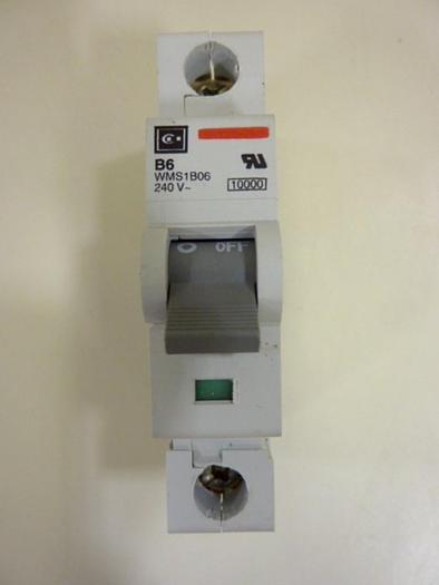 Used CUTLER HAMMER 6 Amp Circuit Breaker WMS1B06 #64560