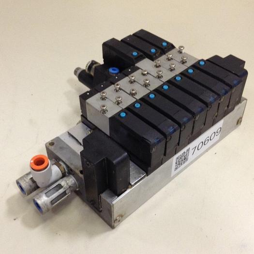 Used FESTO Control Block w/ Valves VIMP-MINI-1/8-8-SA #70609