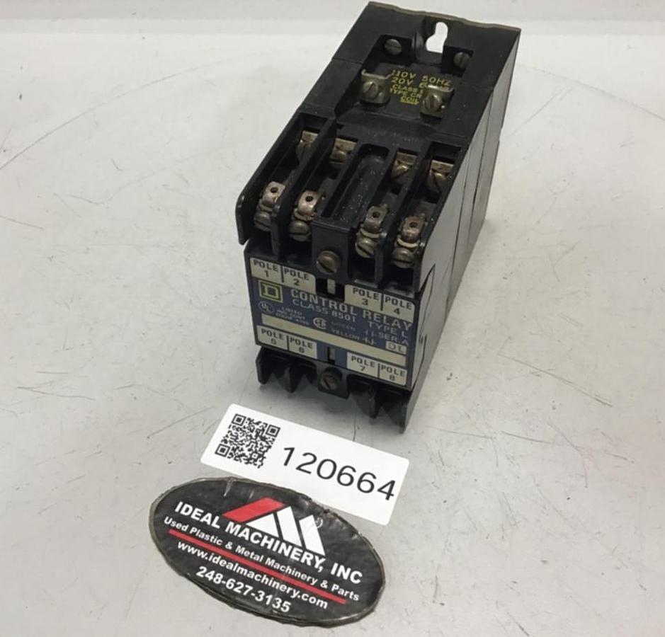 Used SQUARE D Control Relay 8501-L0-40 Used