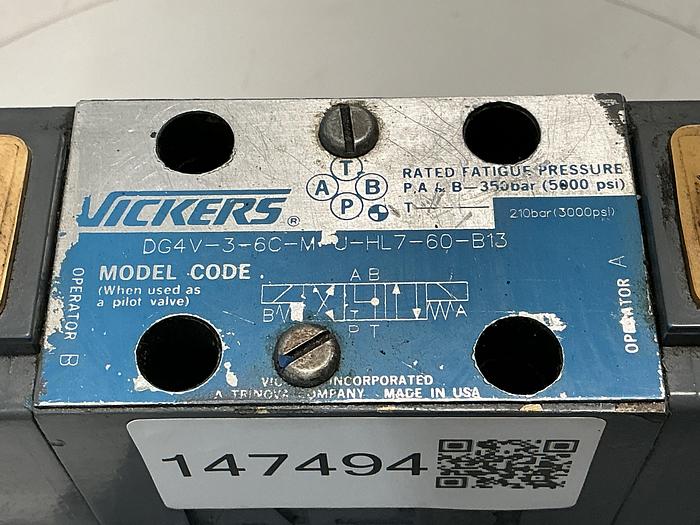 Used VICKERS DG4V-3-6C-M-U-HL7-60-B13