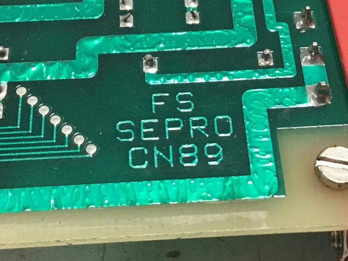 Used SEPRO ROBOTIQUE CN89 Control Board 07S0095104/A #82826