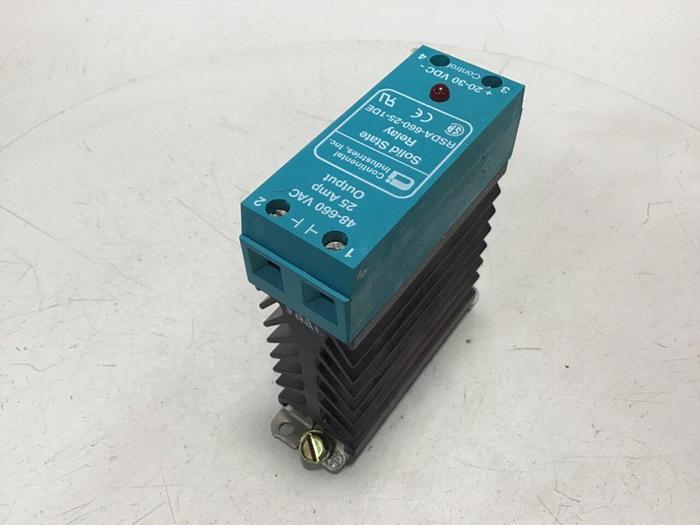 Used CONTINENTAL INDUSTRIES Solid State Relay RSDA-660-25-1DE #138142