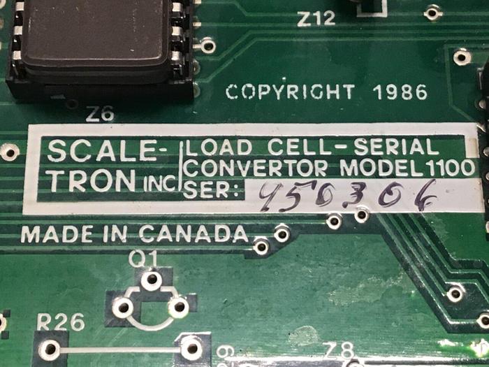 Used SCALE TRON Circuit Board 1100 ST #129470
