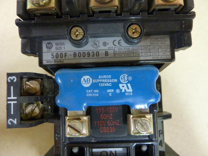 Used ALLEN BRADLEY AC Contactor 500F-BOD930 SER B #55279
