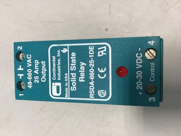 Used CONTINENTAL INDUSTRIES Solid State Relay RSDA-660-25-1DE #138146