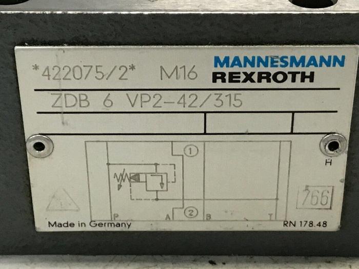 Used REXROTH Valve ZDB 6 VP2-42/315 #126009
