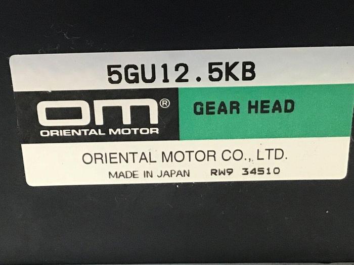 Used ORIENTAL MOTOR Gearhead 5GU12.5KB Used