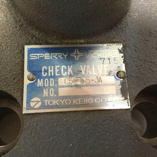 Used VICKERS Tokimec Check Valve C5G-815-JA #97542