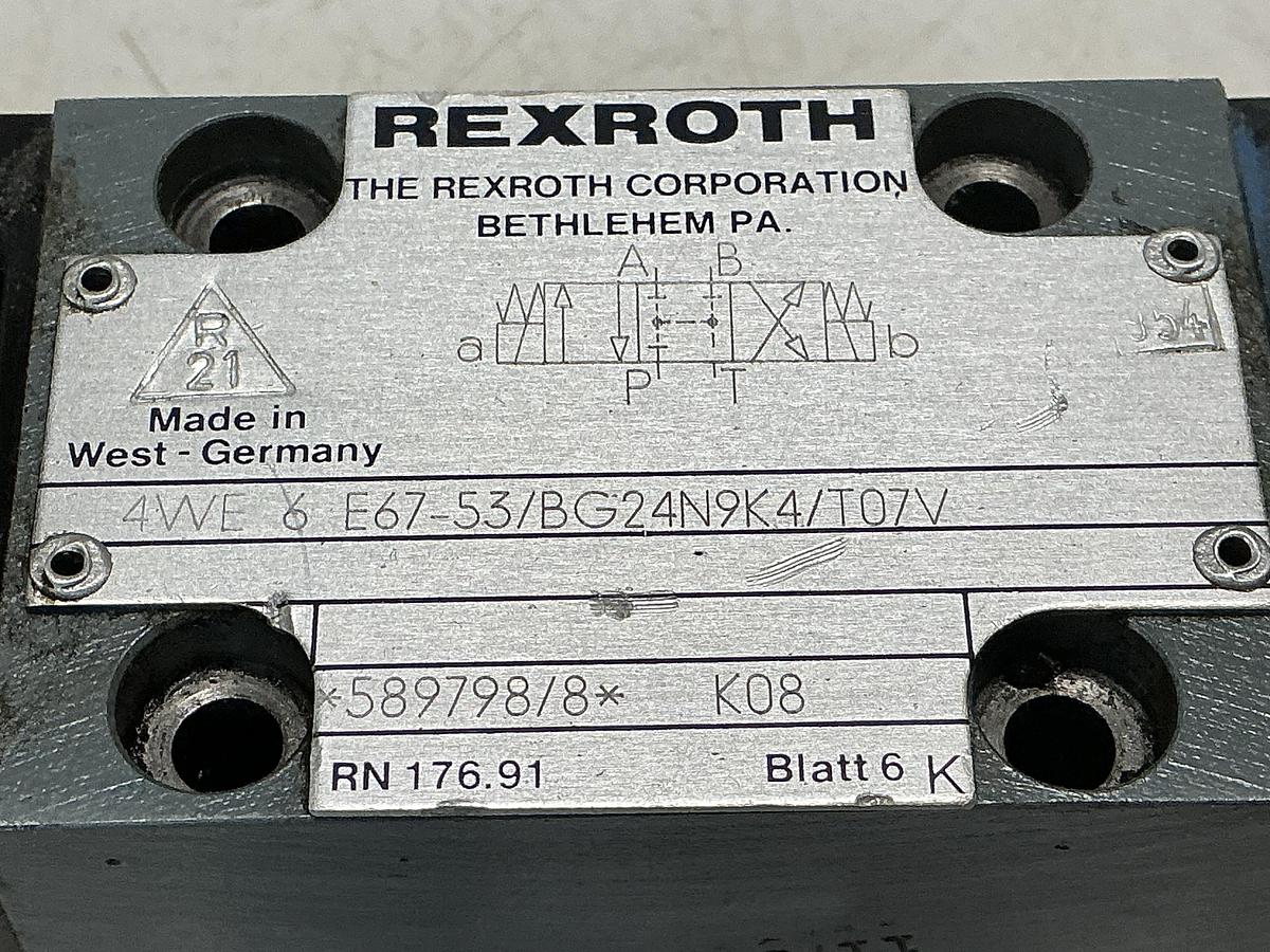 Used REXROTH 4WE 6 E67-53/BG24N9K4/T07V