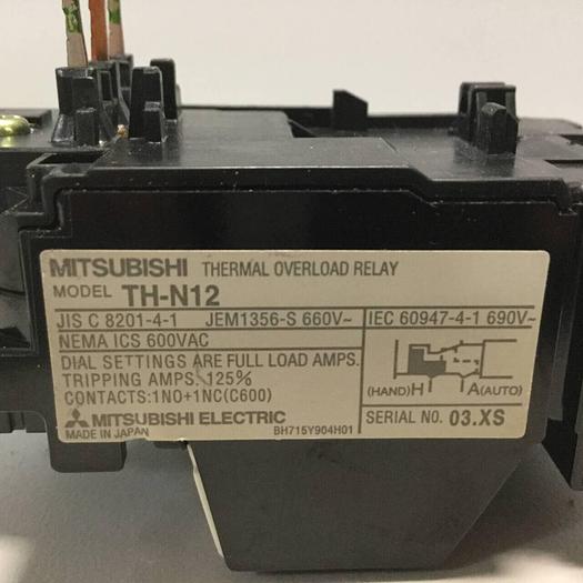 Used MITSUBISHI Thermal Overload Relay TH-N12 #97200