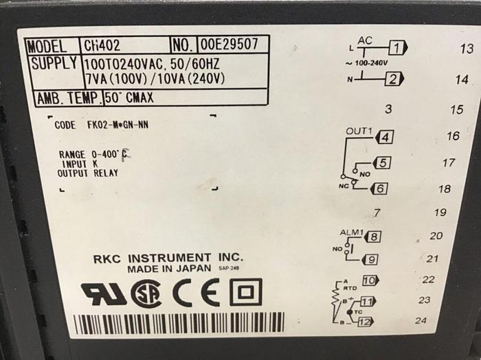 Used RKC Temp Control CH402 FK02-MGN-NN USED