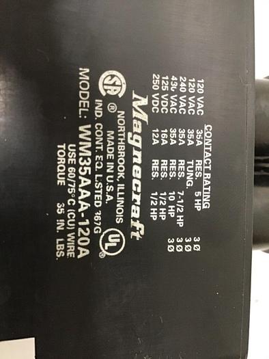 Used MAGNECRAFT Contactor WM35AAA-120A #119056