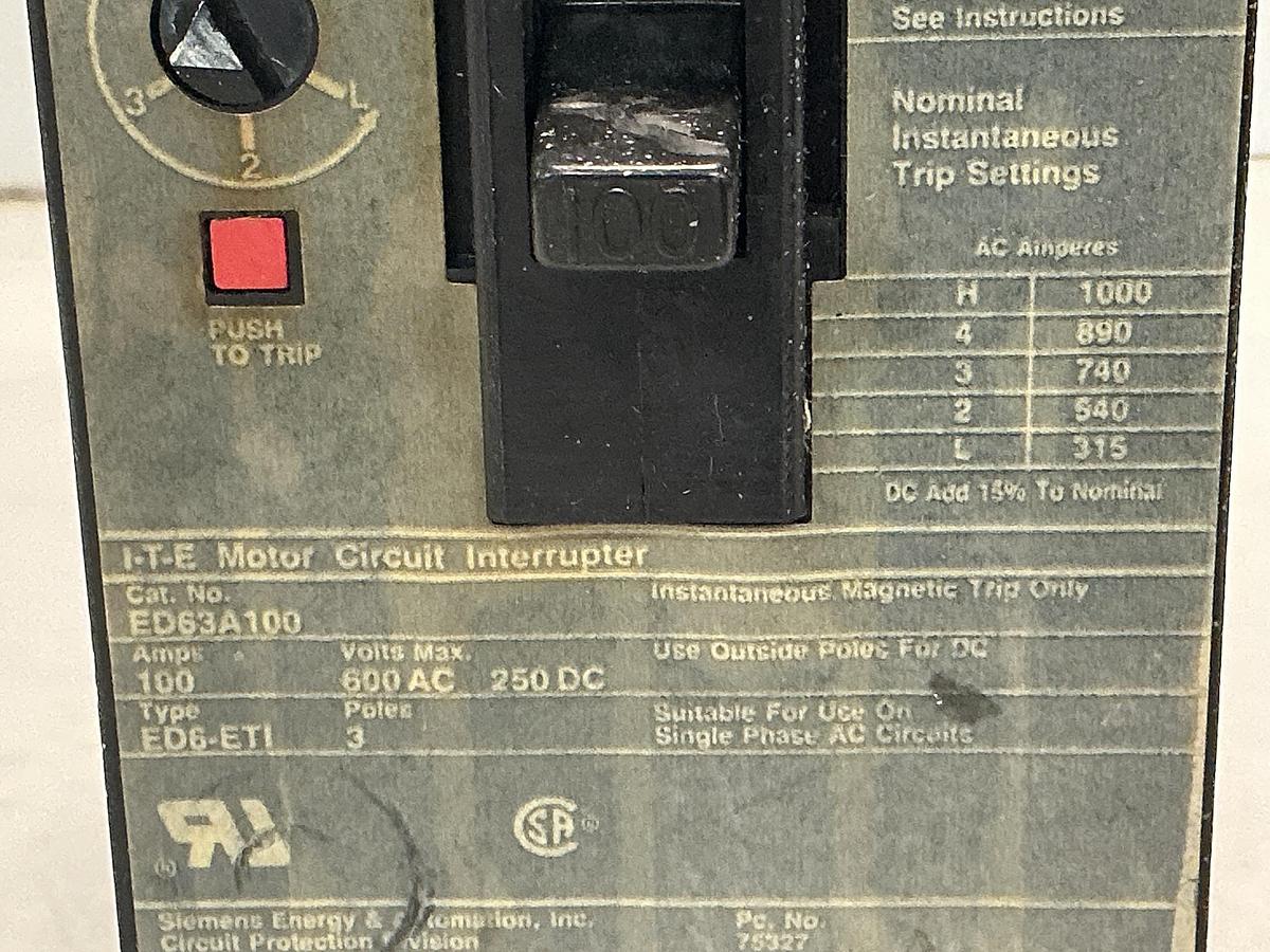 Used SIEMENS ED63A100