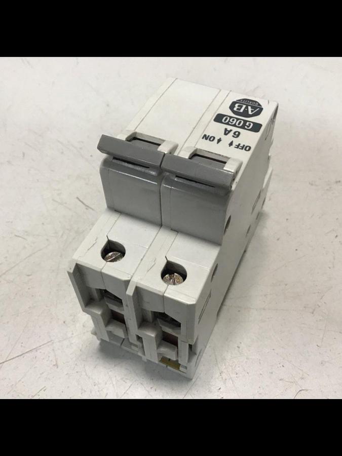 Used ALLEN BRADLEY Circuit Breaker 6 Amp 1492-CB2/G060 SER A Used