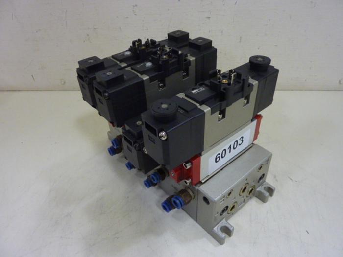 Used SMC Control Block w/ Valves VS7-6-FG-D-3Z #60103