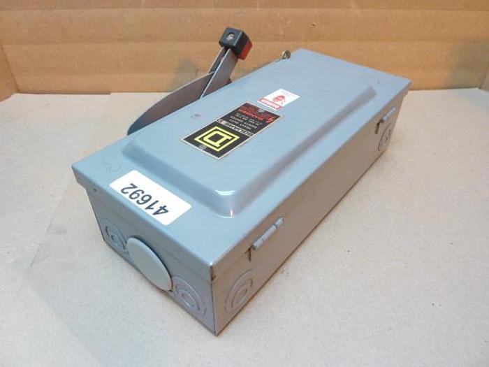 Used SQUARE D 30 Amp Safety Disconnect Switch H361 E1 Used