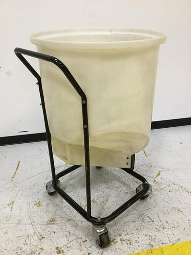 Used PPE Plastic Rolling Surge Bin USED