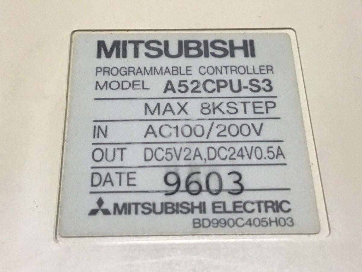 Used MITSUBISHI Programmable Controller A52CPU-S3 Used