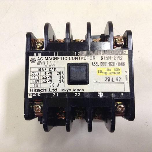 Used HITACHI AC Magnetic Contactor K15N-EPB #99278