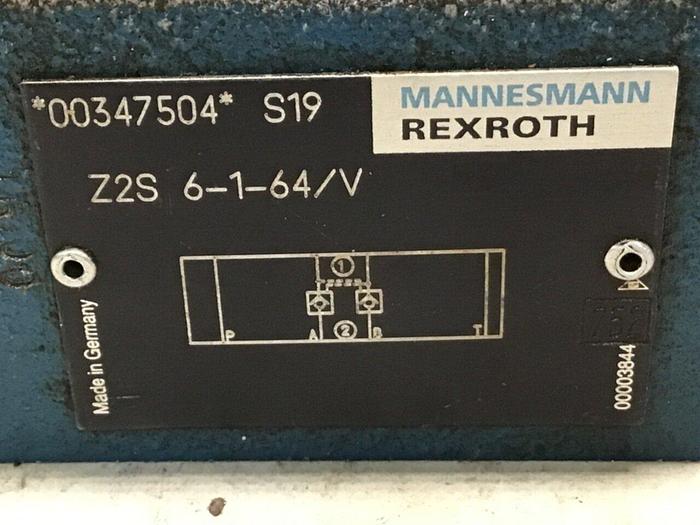 Used REXROTH Valve Z2S6-1-64/V #134413