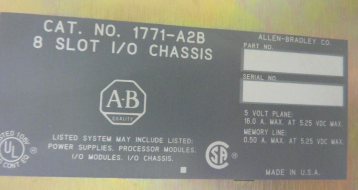 Used ALLEN BRADLEY Slot Rack 1771-A2B USED