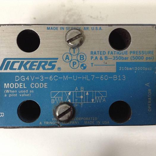 Used VICKERS Valve DG4V-3-6C-M-U-HL7-60-B13 Used