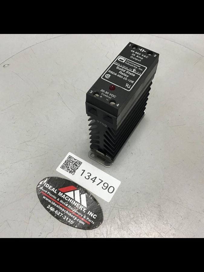 Used CONTINENTAL INDUSTRIES Solid State Relay RSDA-660-25-1DE USED