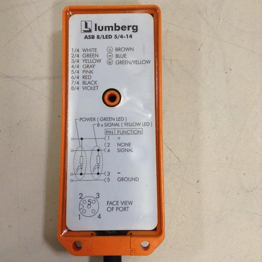 Used LUMBERG Distribution Box ASB 8/LED 5/4-14 #81187