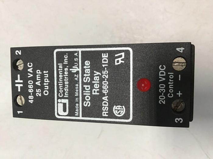 Used CONTINENTAL INDUSTRIES Solid State Relay RSDA-660-25-1DE #134756