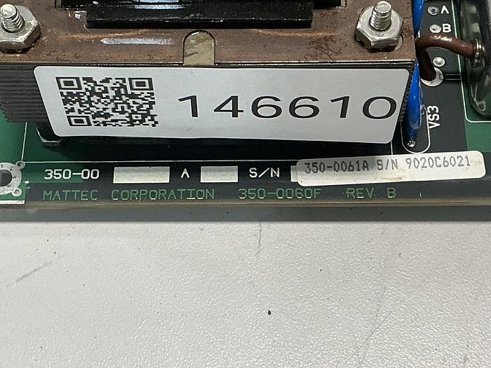 Used MATTEC 350-0060F REV B