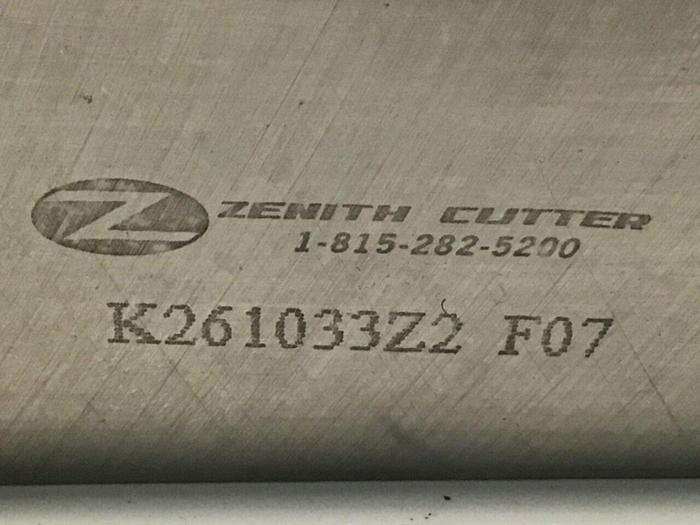 Used ZENITH Grinder Granulator Blade K261033Z2F07 #113224