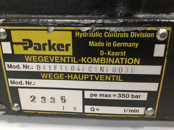 Used PARKER Valve D41FTE04FC1NF0030 Used