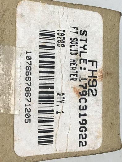 Used EATON CORPORATION FT Solid Heater FH92 #114875