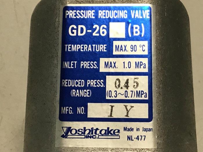 Used YOSHITAKE Pressure Reducing Valve GD-26 #125530