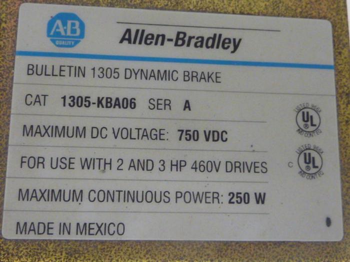 Used ALLEN BRADLEY Dynamic Brake 1305-KBA06 SER A #46228