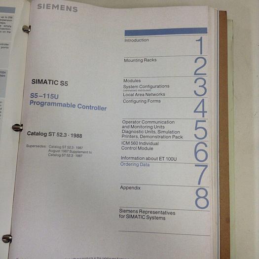 Used SIEMENS Simatic S5 Manual 6ES5 998-0UF22 #70961