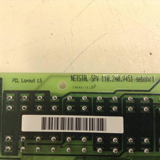 Used NETSTAL Circuit Board SPV 110.240.9450 #77966