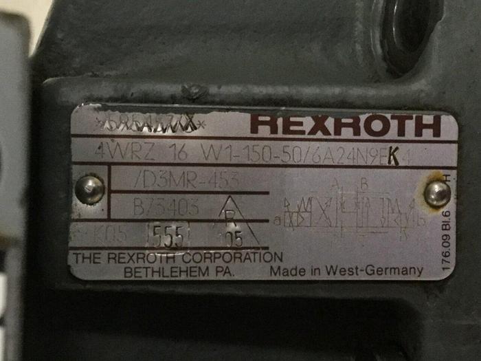 Used REXROTH Valve 4WRZ16W115050/6A24N9EK4/D3MR-453 Used