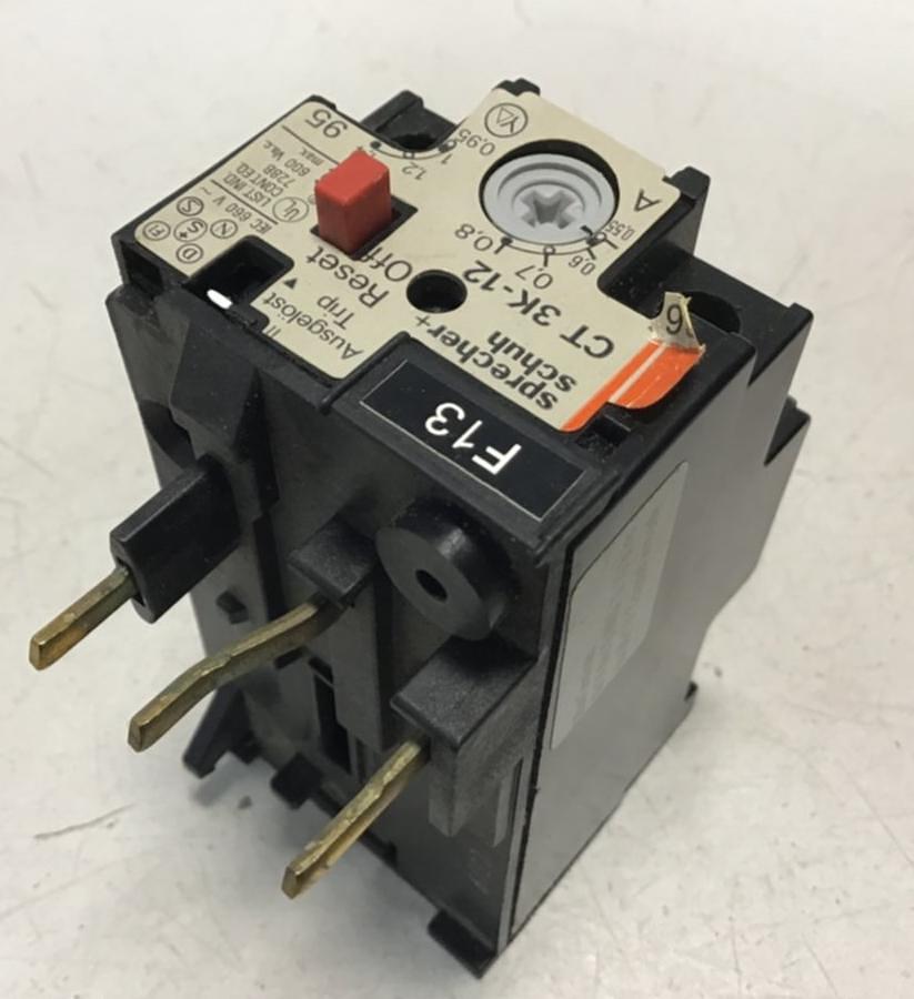 Used SPRECHER & SCHUH Overload Relay CT3K-12 USED