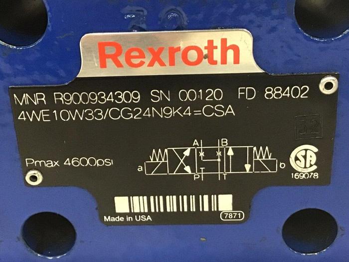 Used REXROTH Valve 4WE10W33/CG24N9K4 #137469