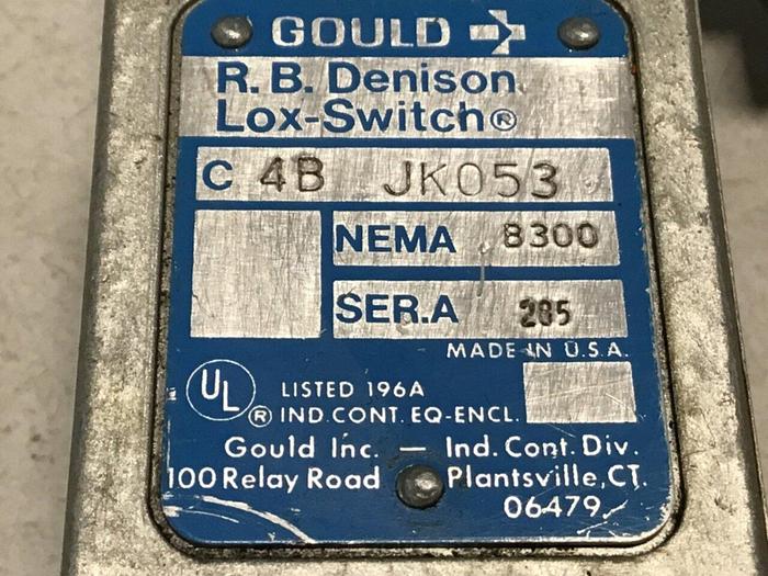 Used GOULD Limit Switch C4B JK053 #122081