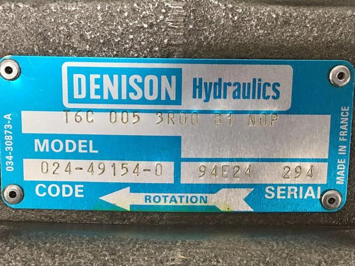 Used DENISON HYDRAULICS Hydraulic Pump T6C 005 3R00 B1 N0P B Used