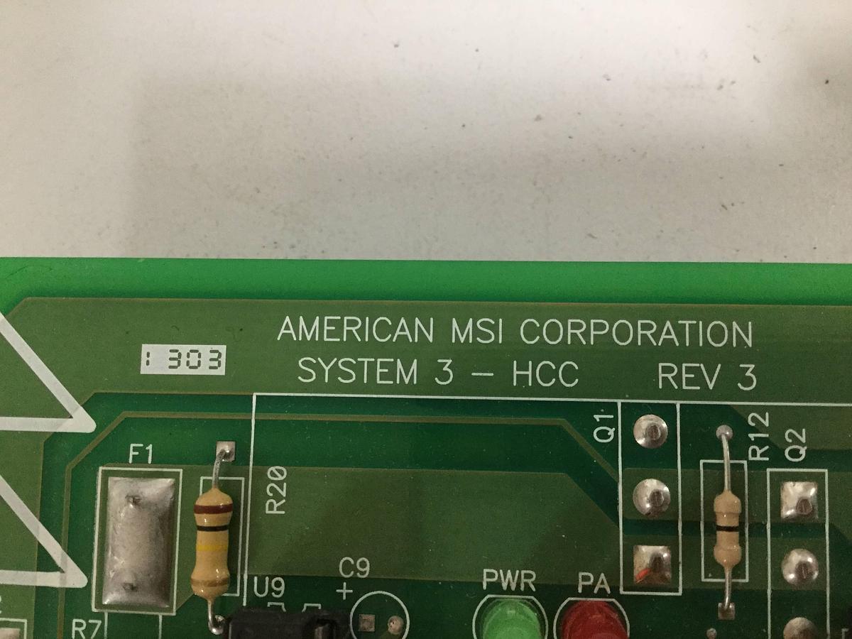 Used AMERICAN MSI Control Board C3201.010.045 Used 