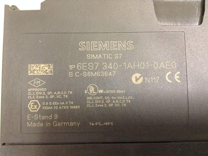 Used SIEMENS Processor Module 6ES7 340-1AH01-0AE0 #70360