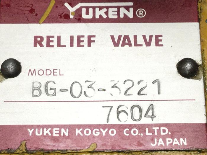 Used YUKEN Relief Valve BG-03-3221 #102477