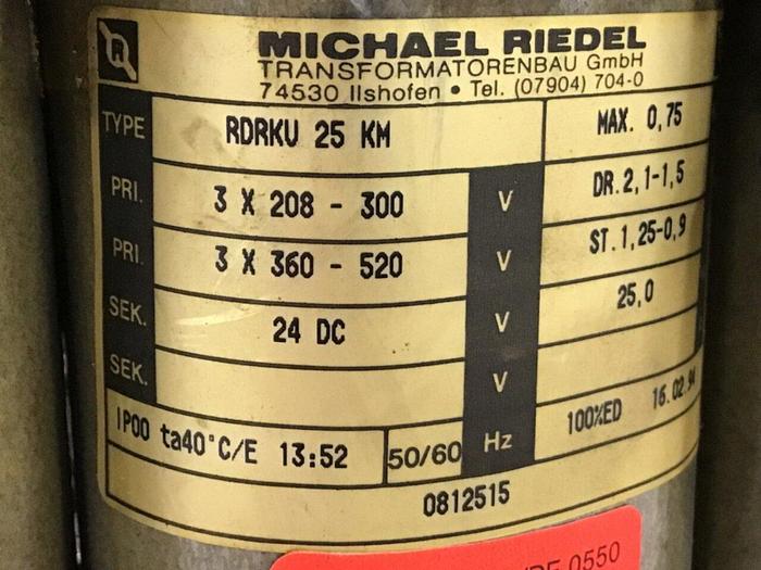 Used GENERAL ELECTRIC Transformer RDRKU 25 KM Used