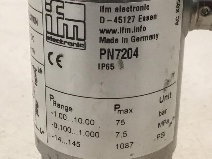 Used IFM Pressure Sensor PN7204 #120587