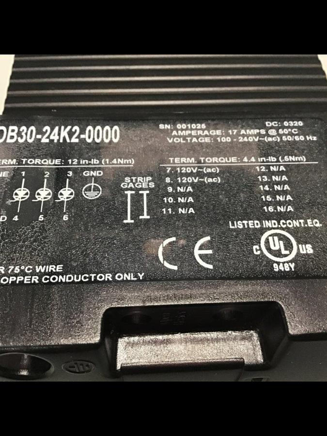 Used WATLOW Temperature Control DB30-24K2-0000 USED