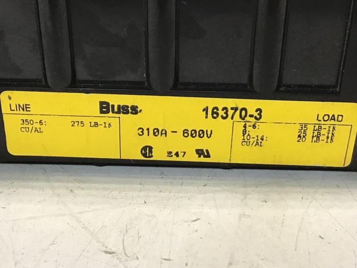 Used BUSSMANN Power Distribution Block 16370-3 #136191